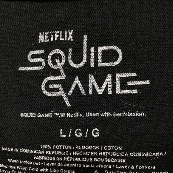 Squid Game The Masked Guards Netflix Series Promo Tee L - Picture 4 of 5